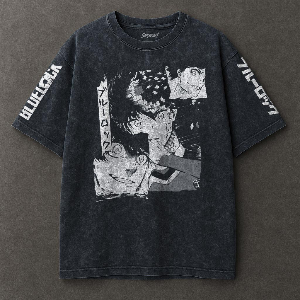 Blue Lock Billowy Blue Washed T-shirt