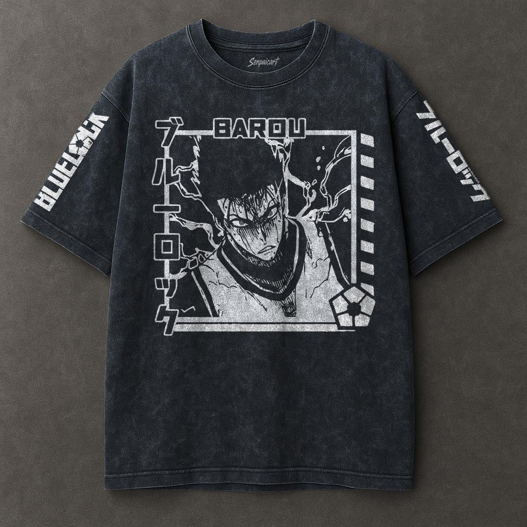 Blue Lock Loose Blue Washed T-shirt