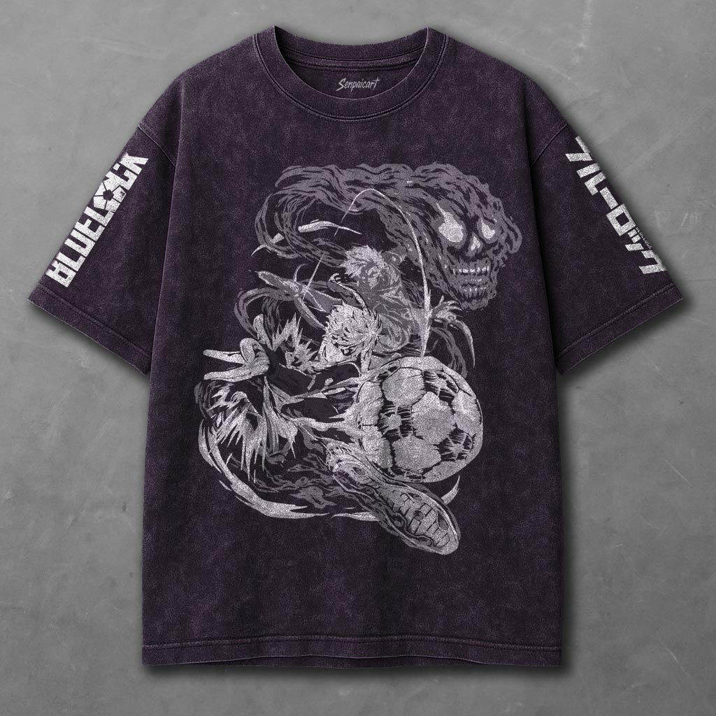 Blue Lock Slouchy Violet Washed T-shirt