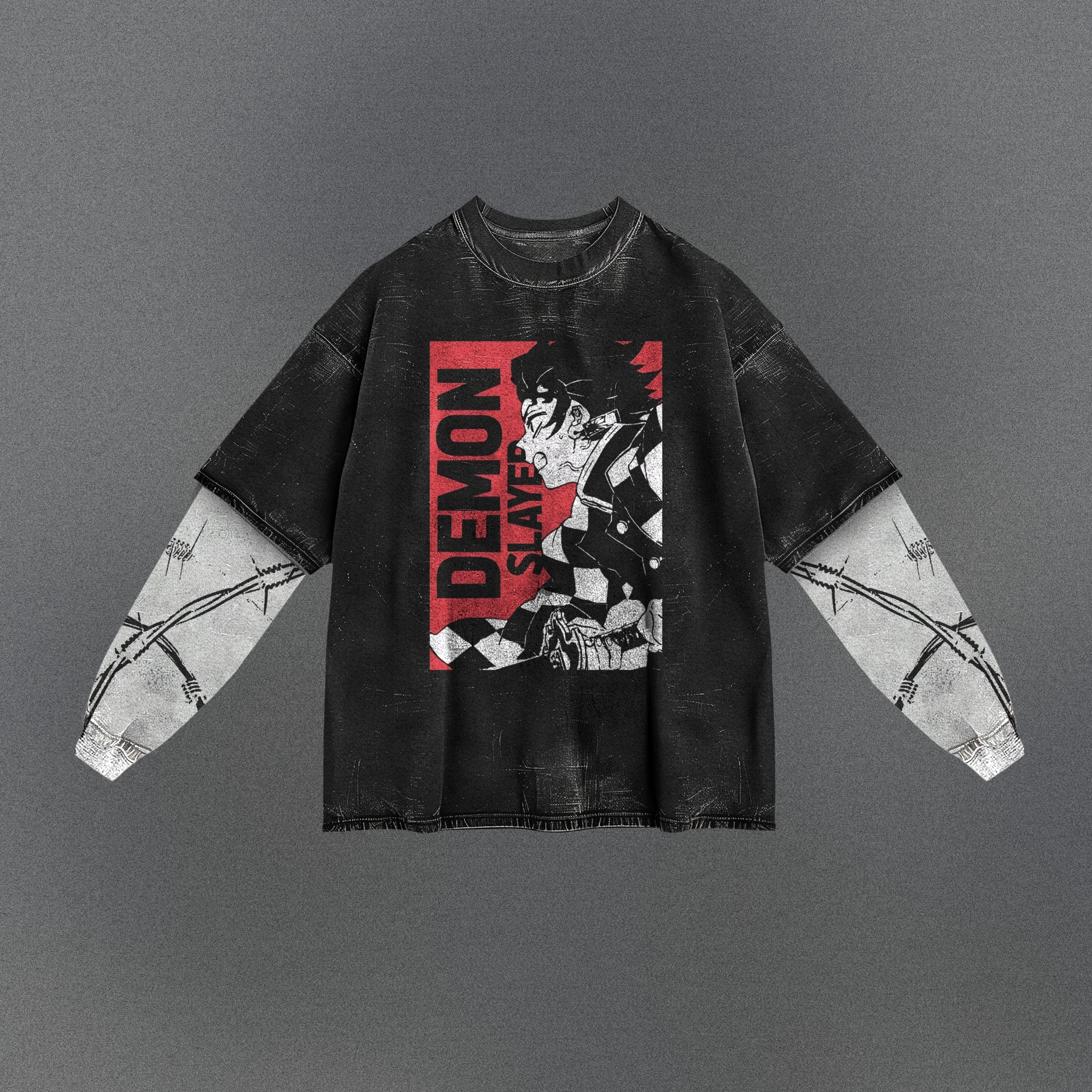 Demon Slayer Loose Double Sleeve T-shirt