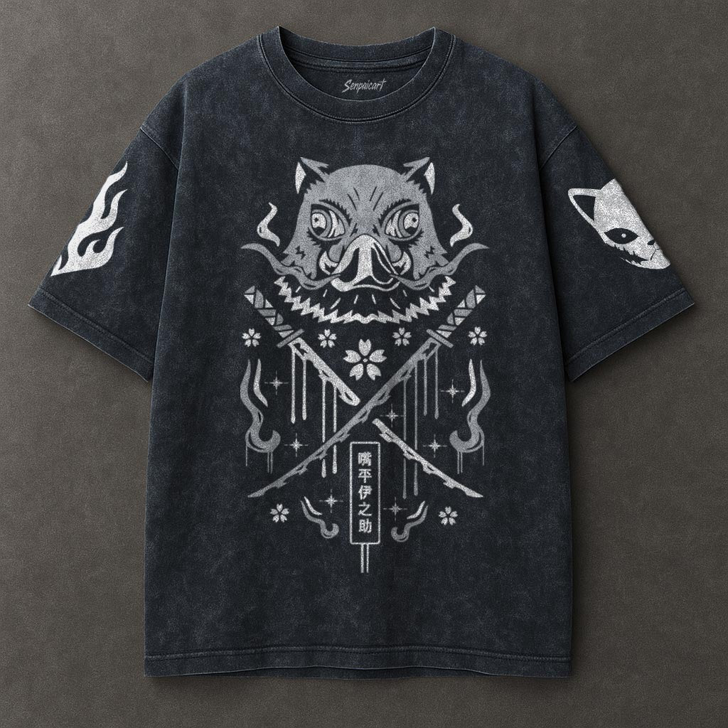 Demon Slayer Airy Blue Washed T-shirt