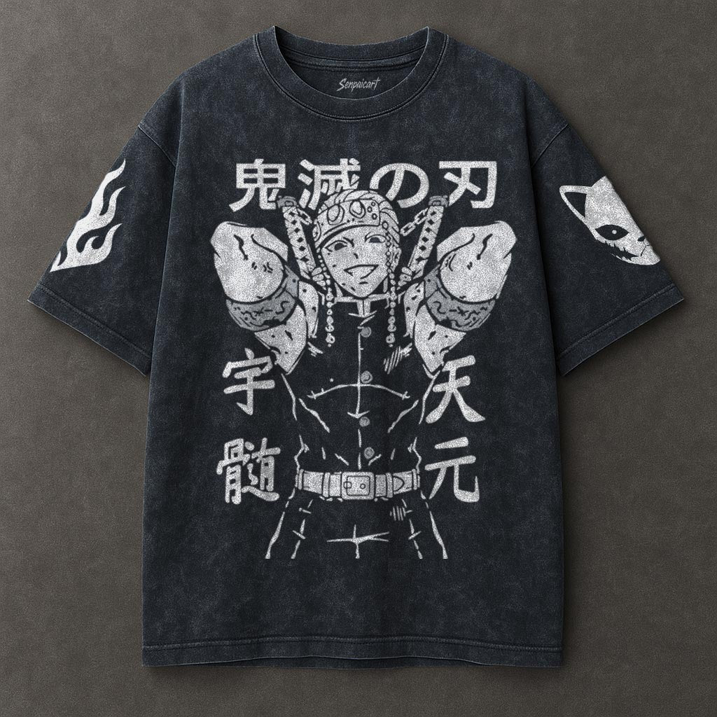 Demon Slayer Soft Blue Washed T-shirt