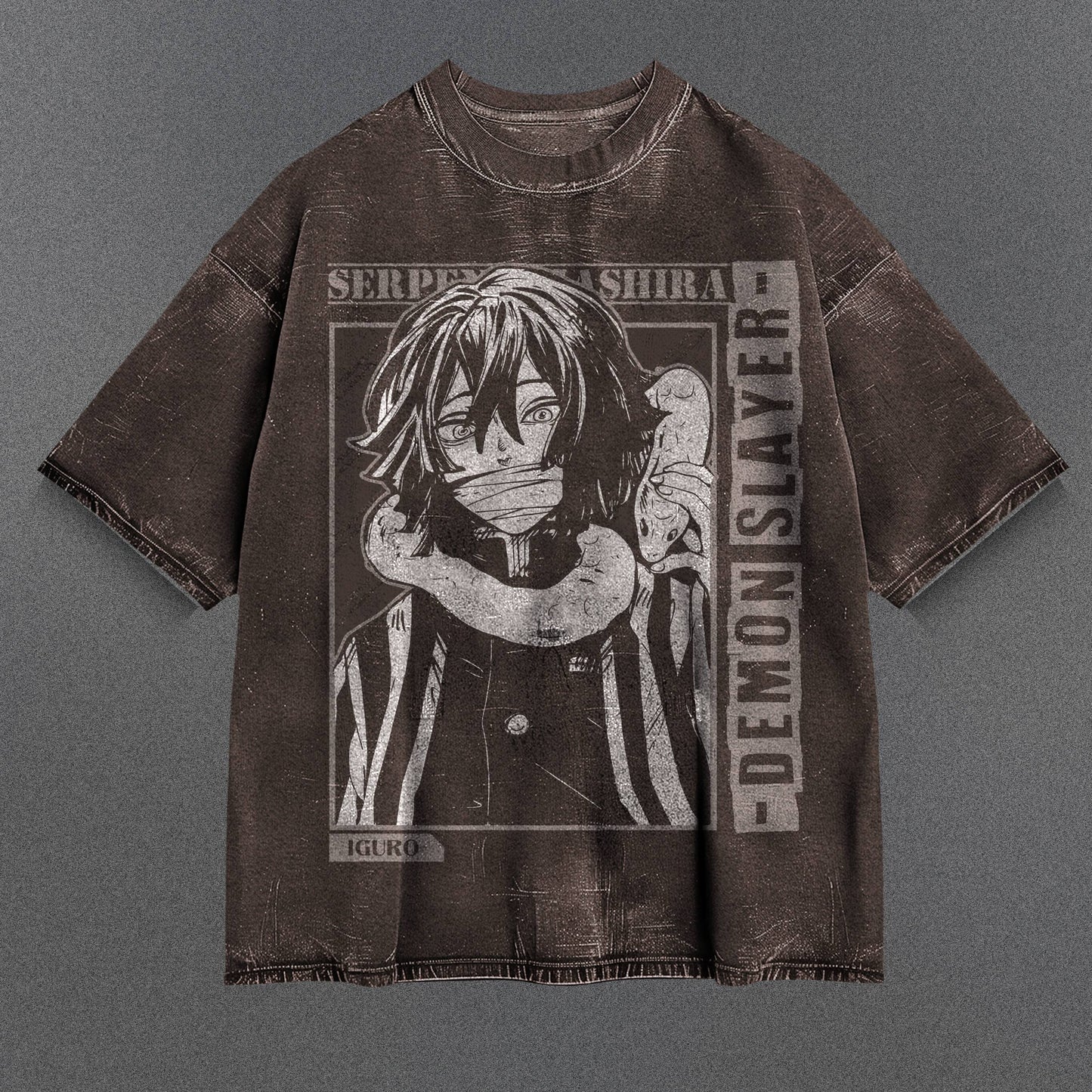 Demon Slayer Modern Brown Washed T-Shirt