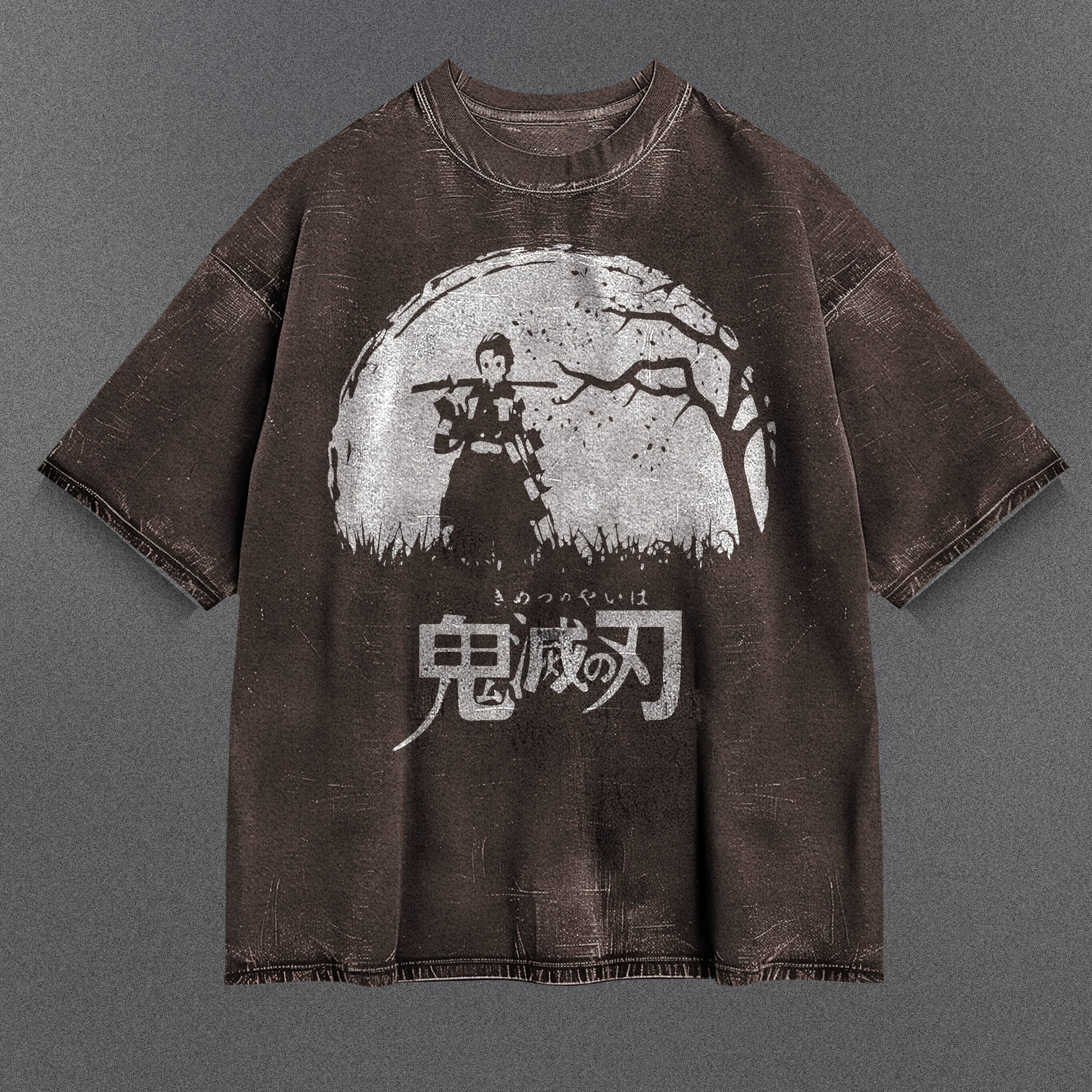 Demon Slayer Lightweight Brown Washed T-Shirt