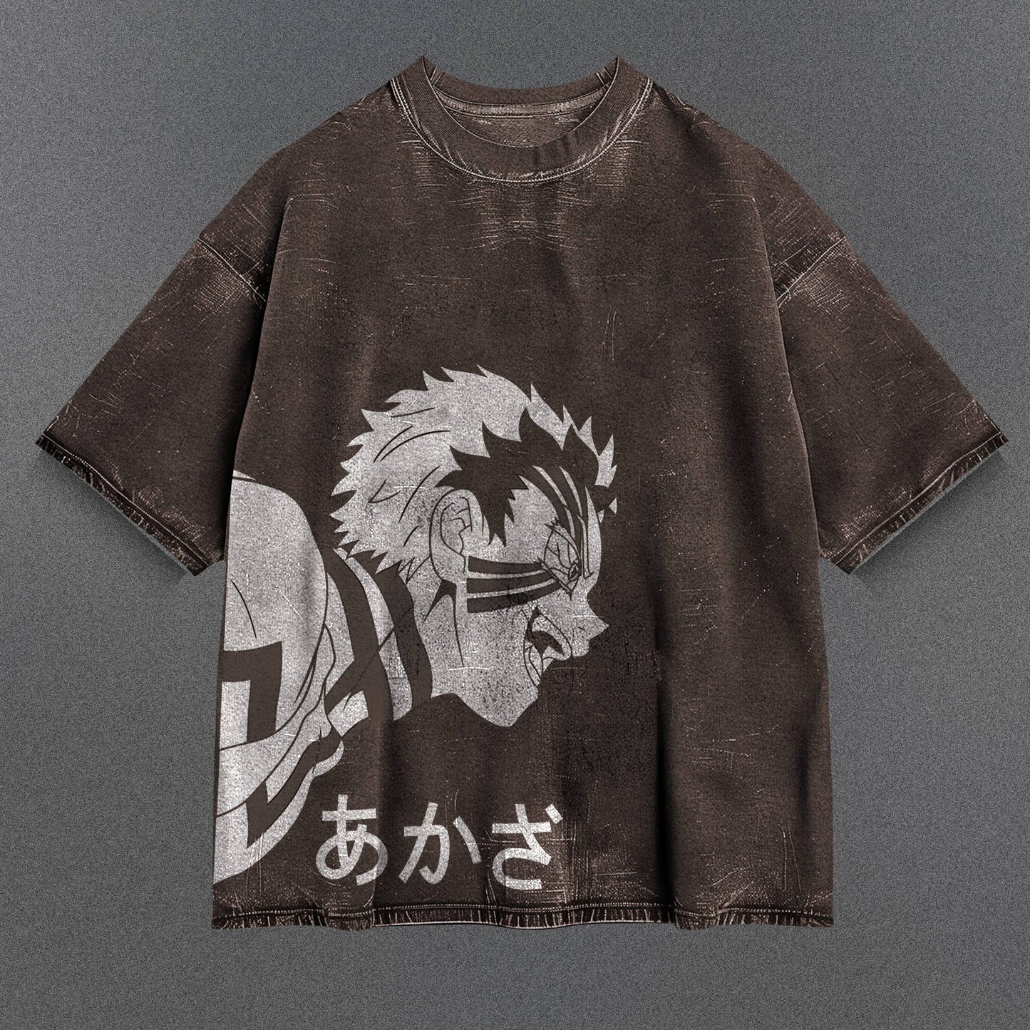 Demon Slayer Trendy Brown Washed T-Shirt