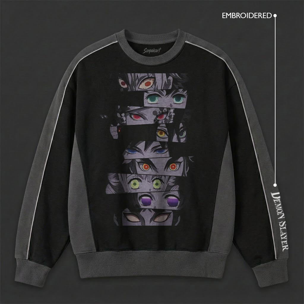 Demon Slayer Iconic Black Grey Sweatshirt