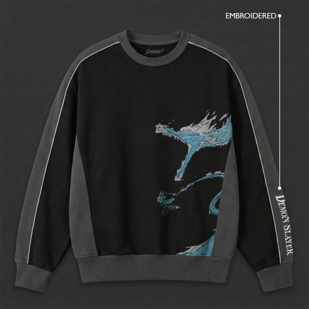 Demon Slayer Signature Black Grey Sweatshirt