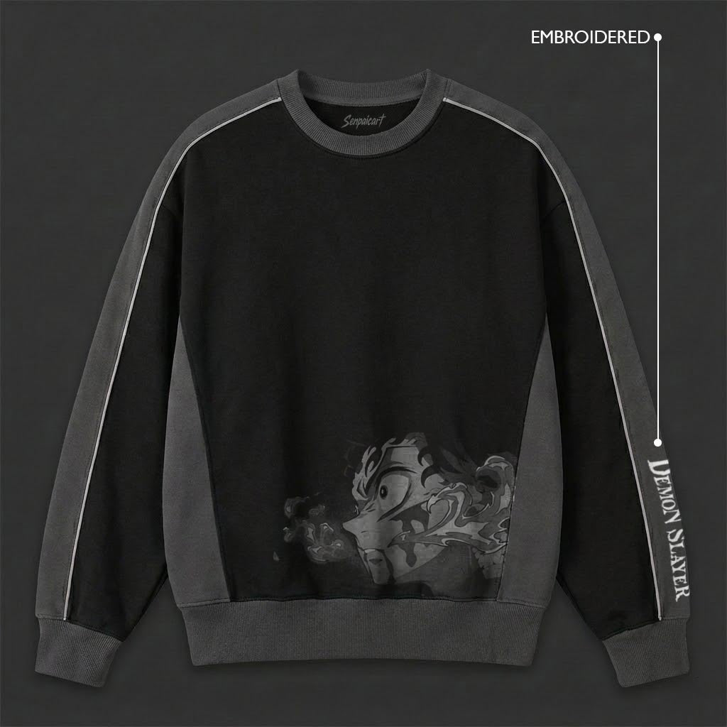 Demon Slayer Timeless Black Grey Sweatshirt