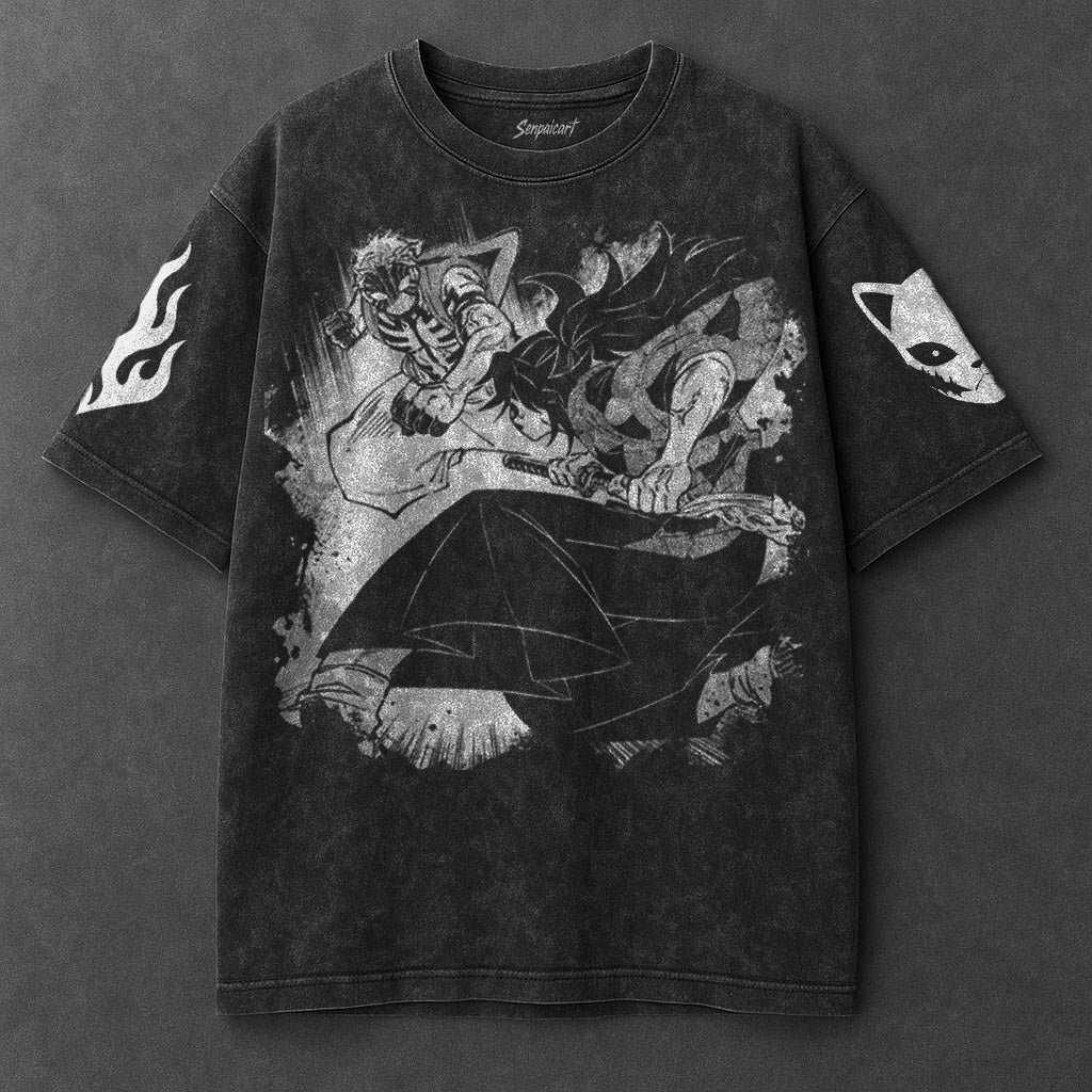 Demon Slayer Essential Modern Black Washed T-Shirt