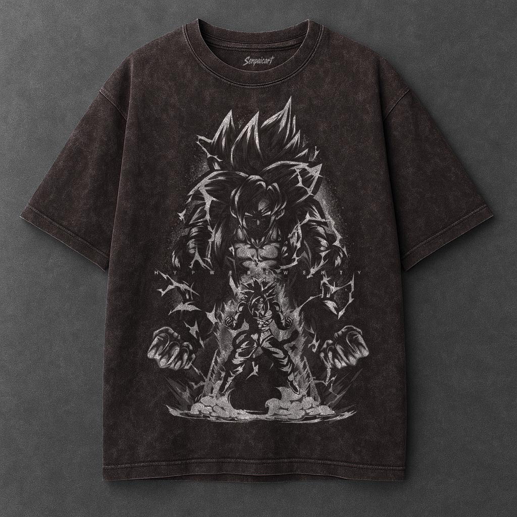 Dragon Ball Tunic-like Brown Washed T-Shirt