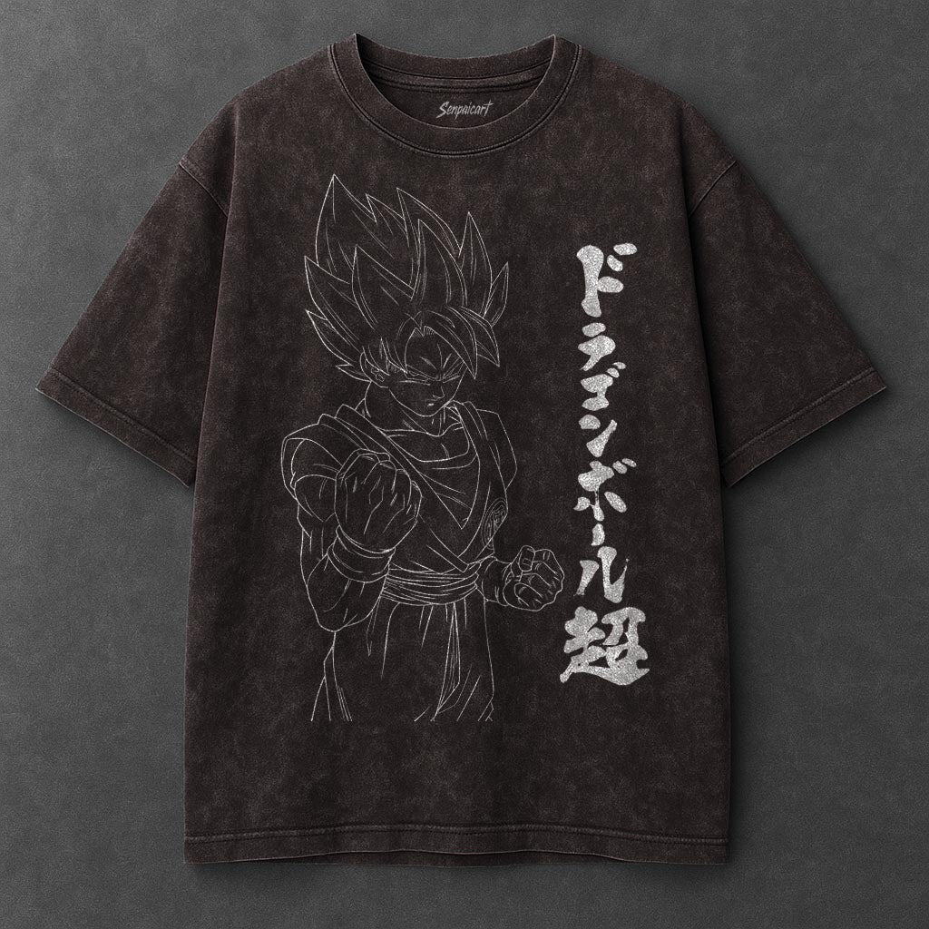 Dragon Ball Flowy Brown Washed T-Shirt