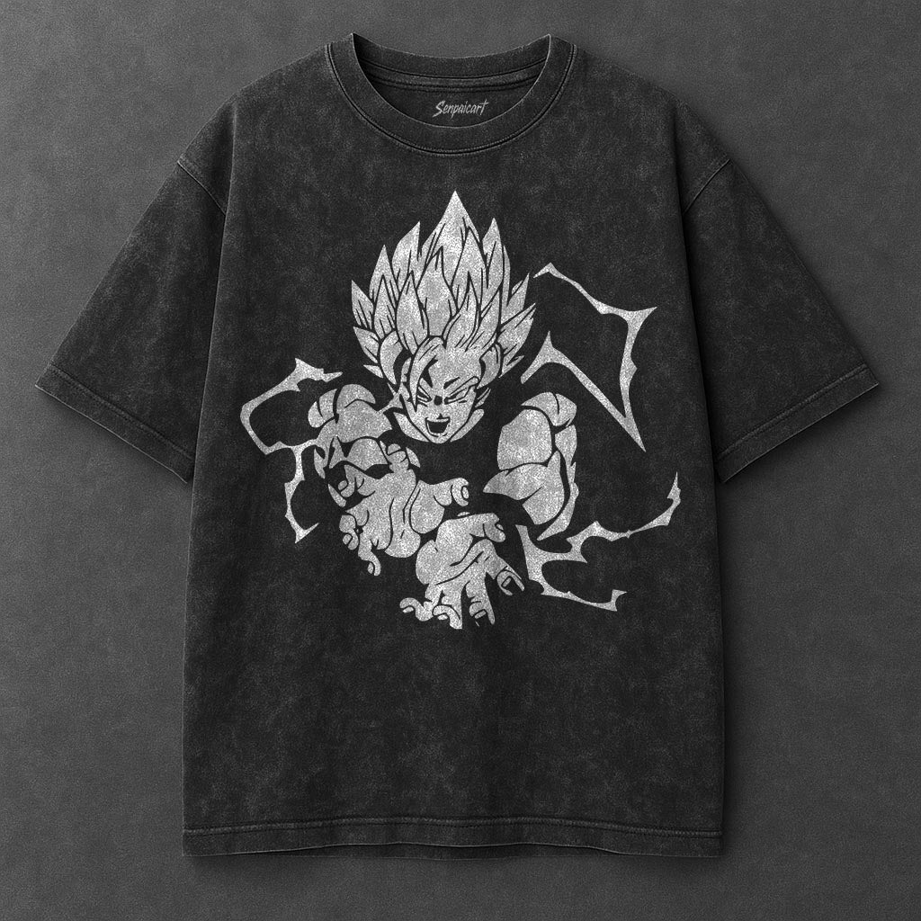 Dragon Ball Non-restrictive Black Washed T-Shirt