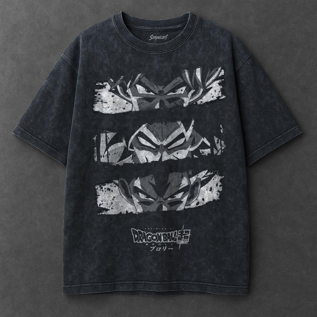 Dragon Ball Oversized Navy Blue Washed T-Shirt