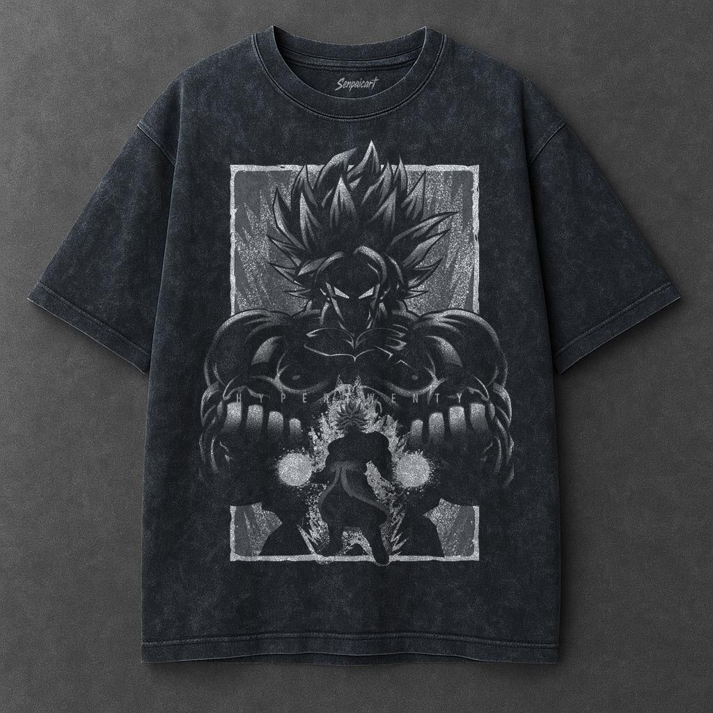 Dragon Ball Breezy Navy Blue Washed T-Shirt