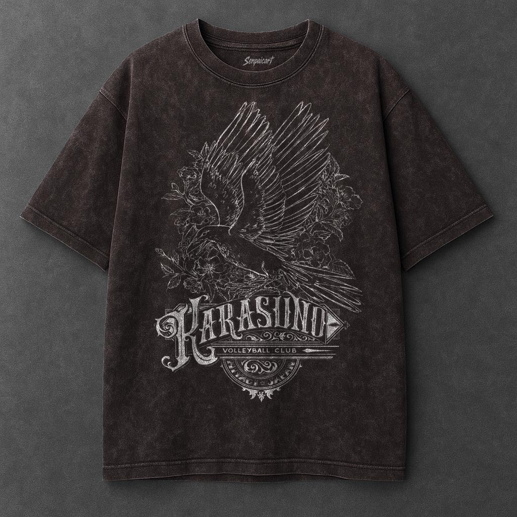 Haikyuu Premium Lightweight Brown Washed T-Shirt