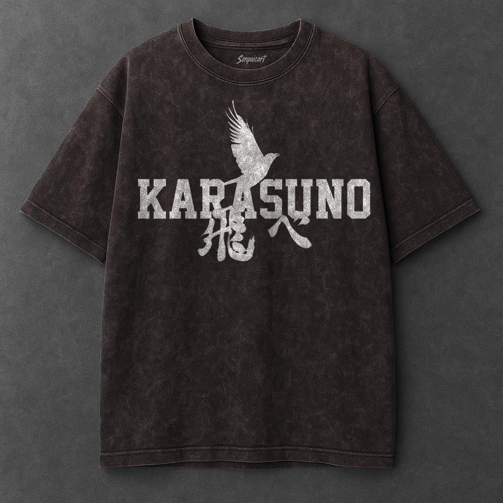 Haikyuu Premium Effortless Brown Washed T-Shirt