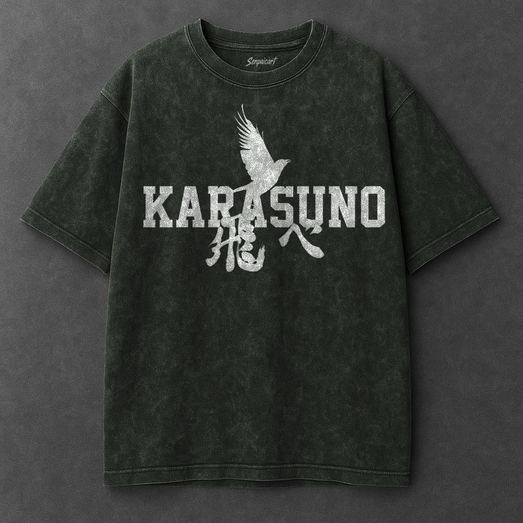 Haikyuu Premium Comfy Vintage Green Washed T-Shirt
