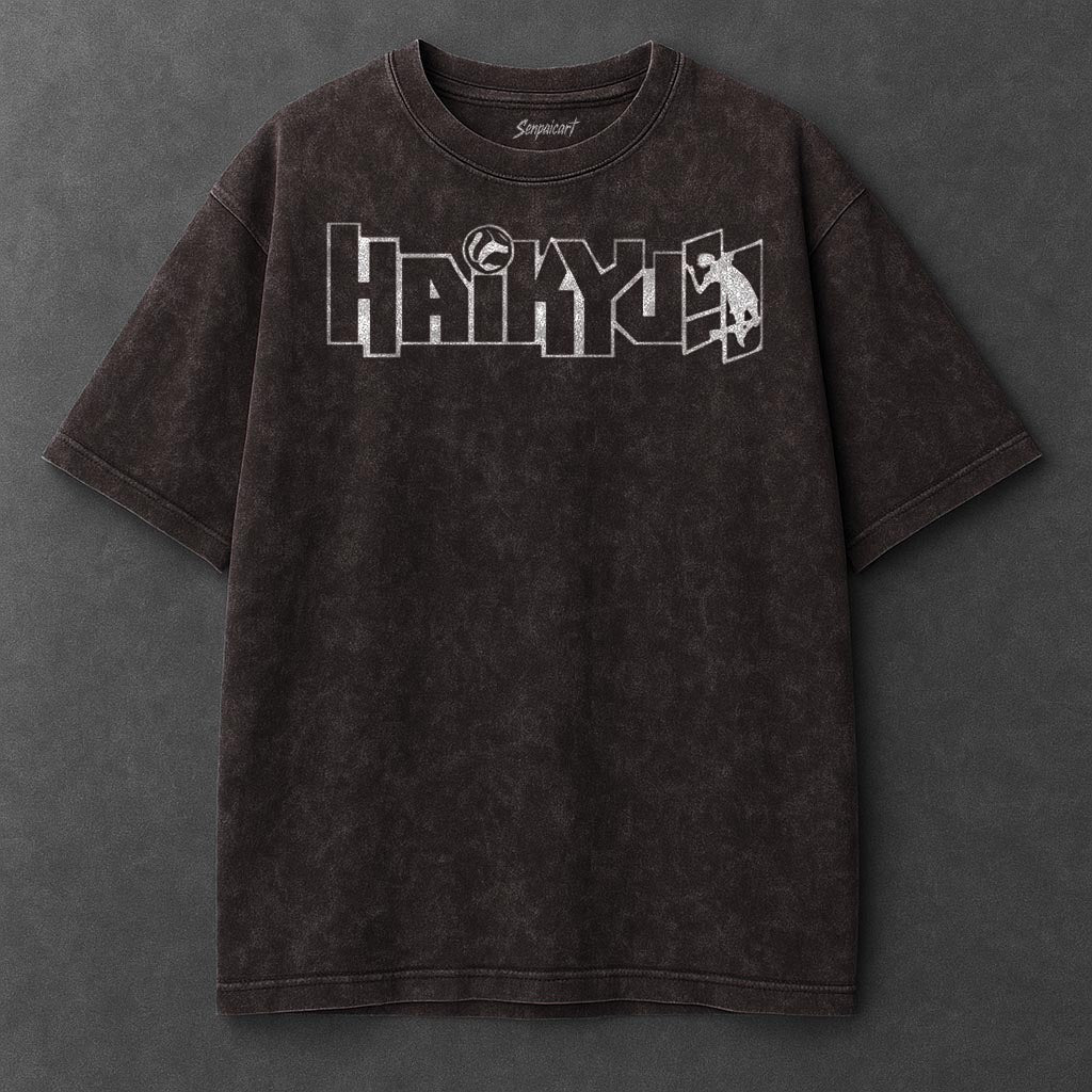 Haikyuu Premium Drapey Brown Washed T-Shirt