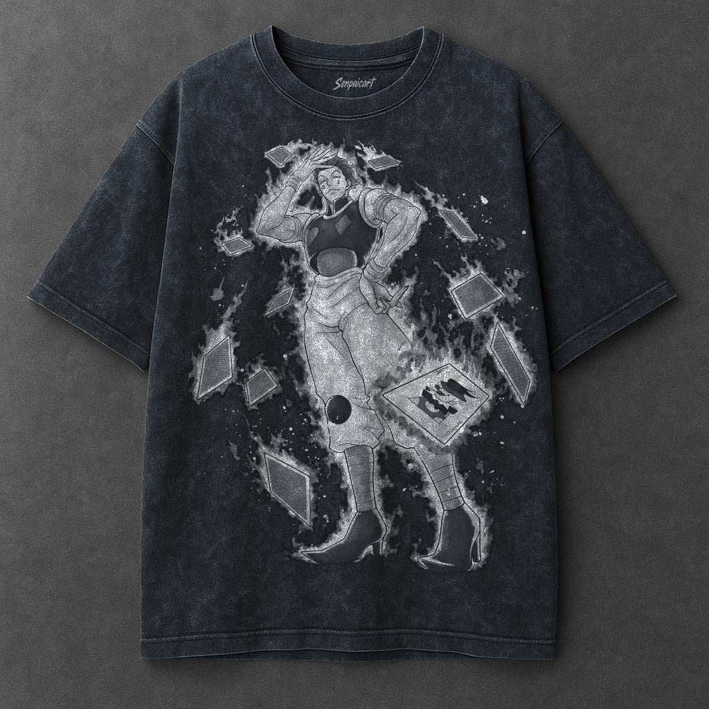 Hunter x Hunter Premium Airy Navy Blue Washed T-Shirt