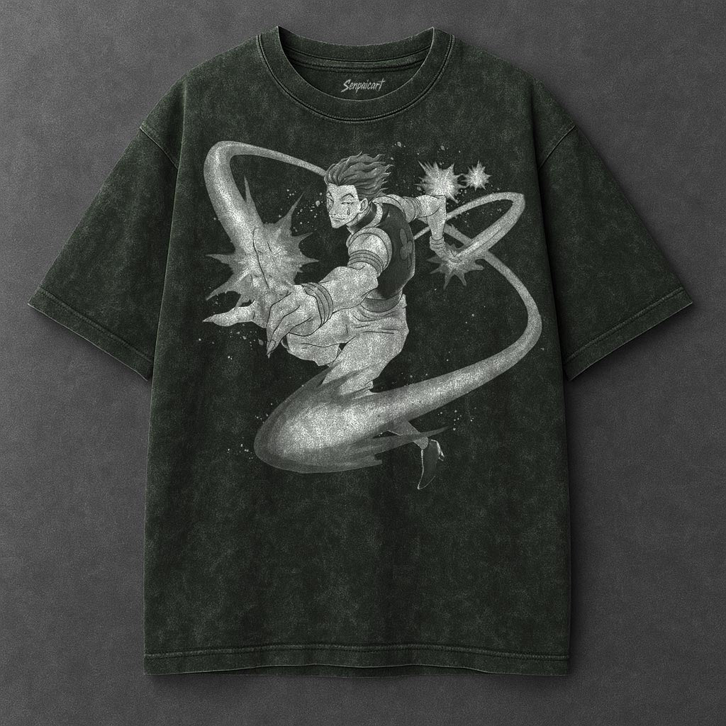 Hunter x Hunter Premium Sleek Vintage Green Washed T-Shirt
