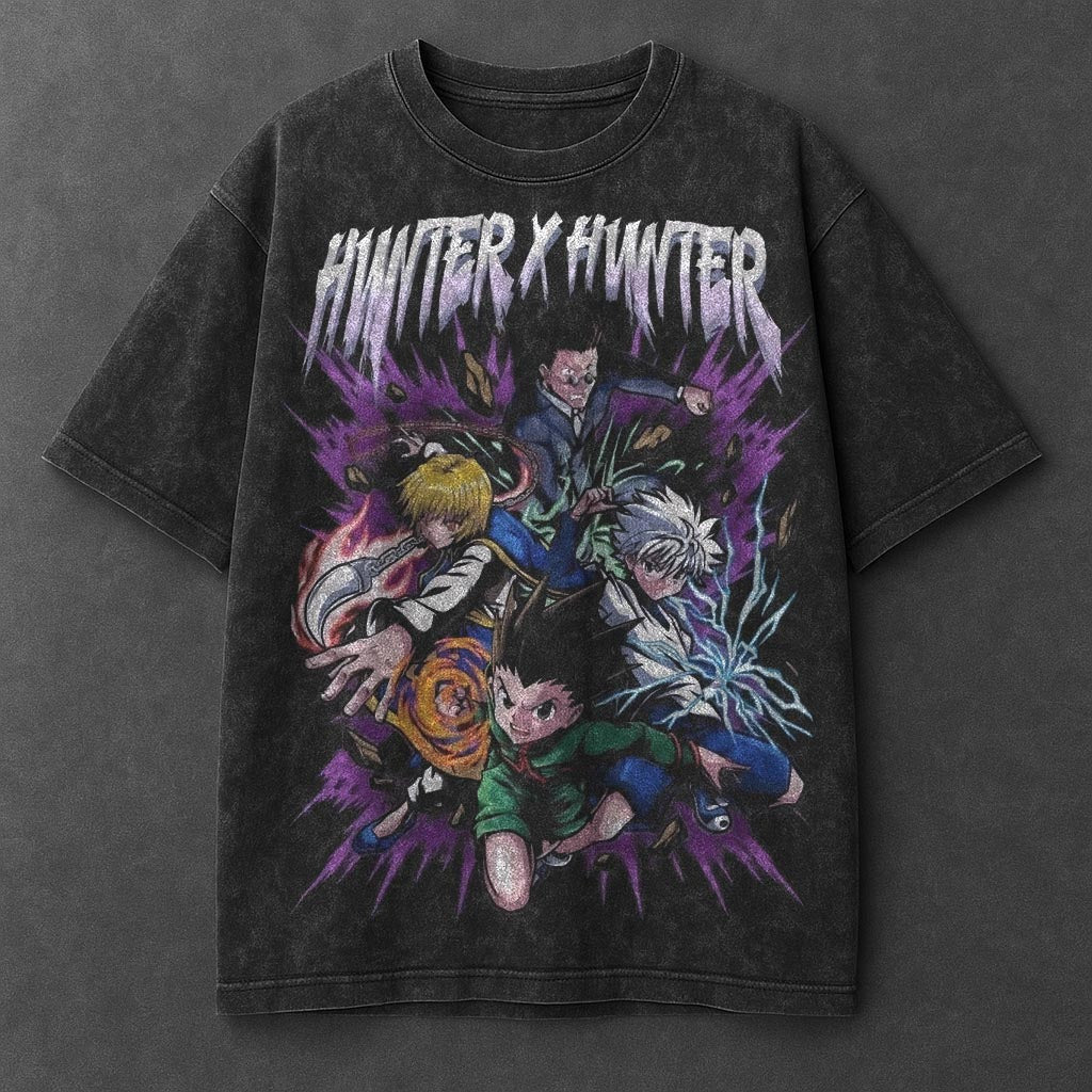 Hunter x Hunter Premium Cozy Black Washed T-Shirt