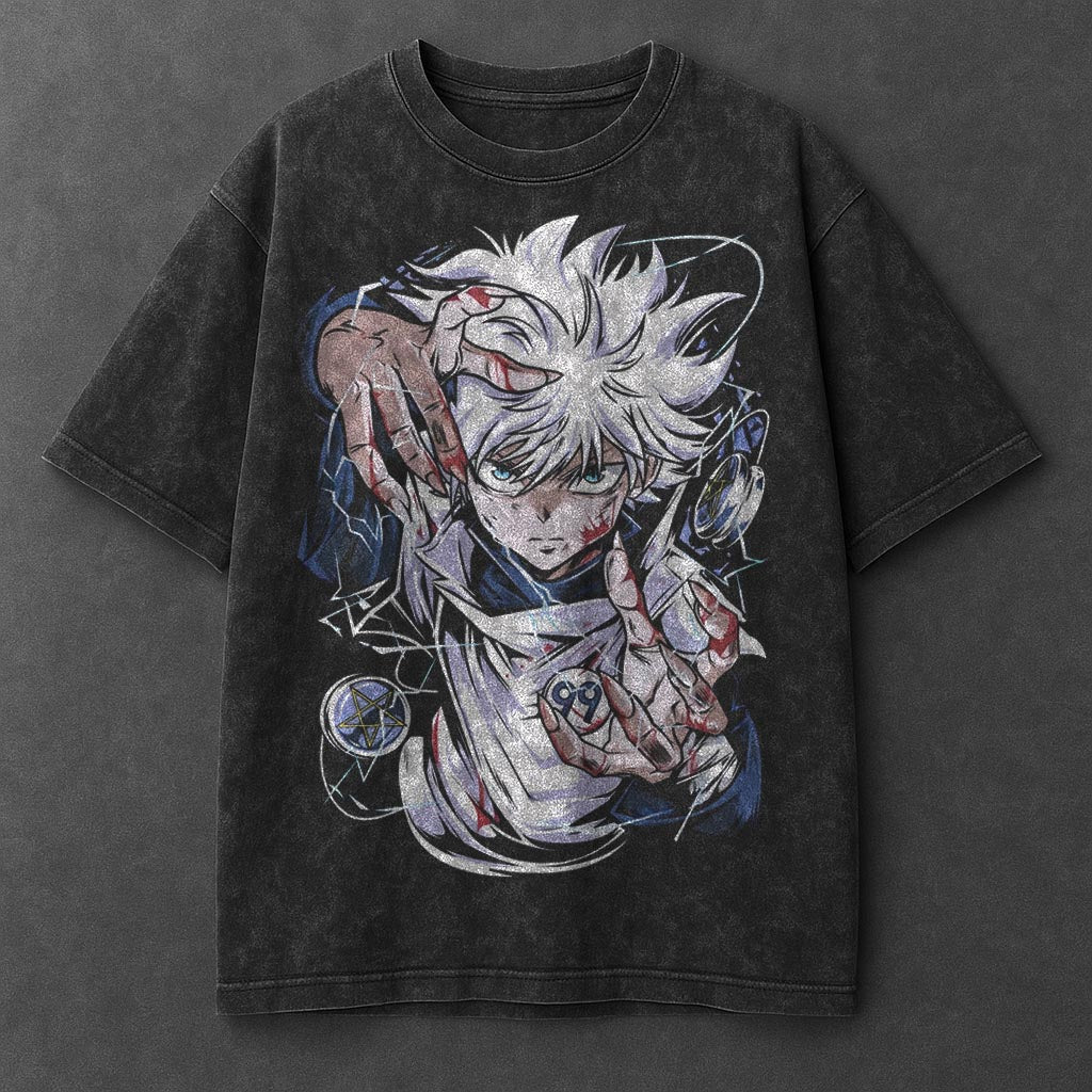 Hunter x Hunter Premium Airy Black Washed T-Shirt