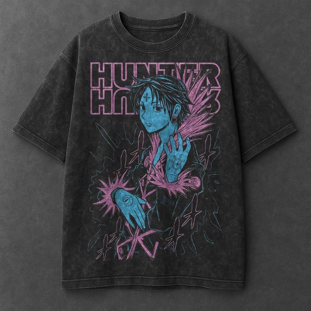 Hunter x Hunter Premium Oversized Black Washed T-Shirt