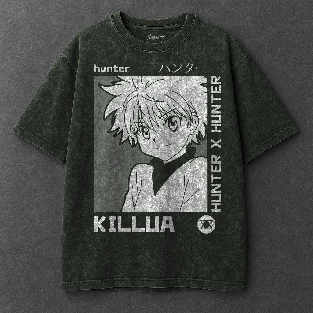 Hunter x Hunter Premium Laid-back Vintage Green Washed T-Shirt