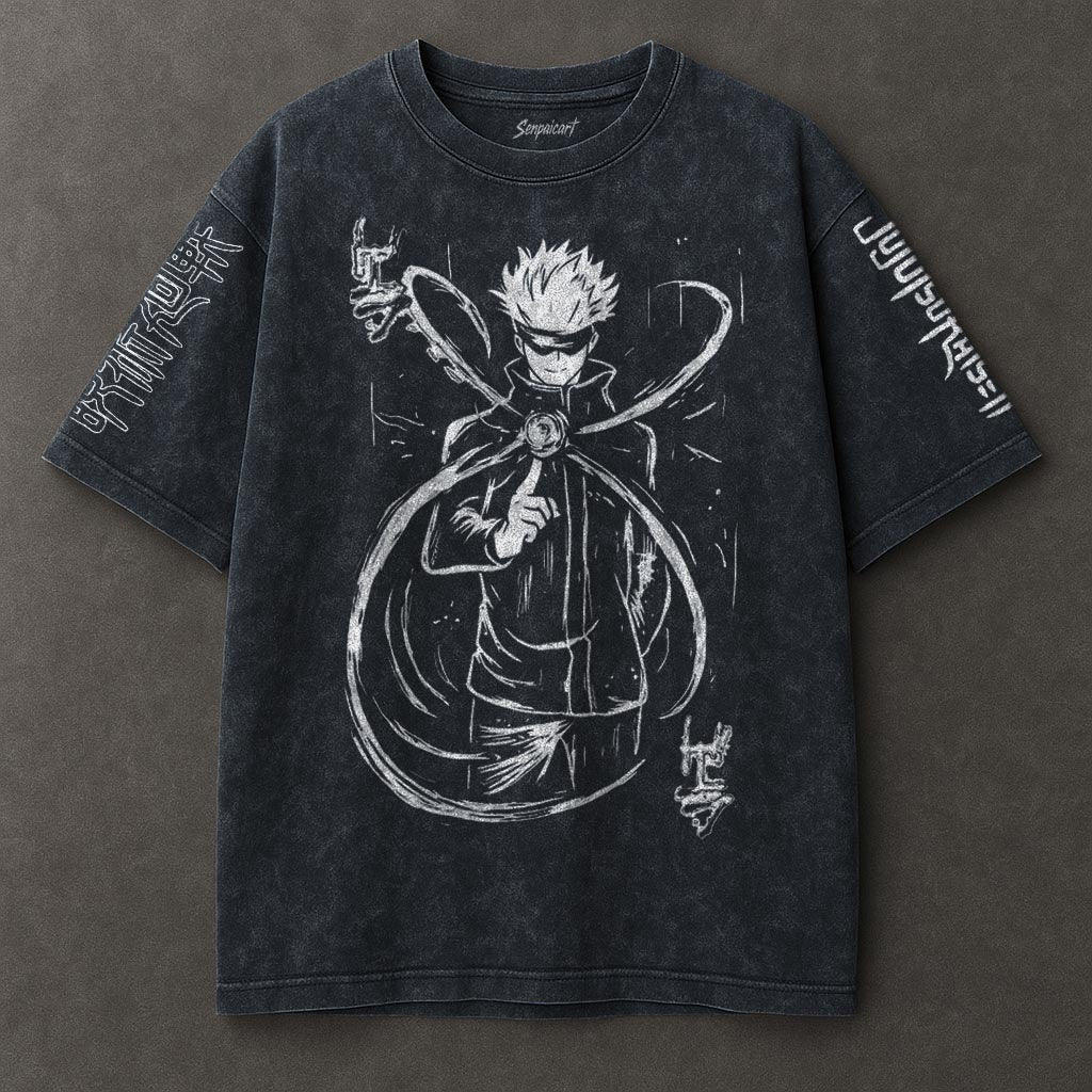 Jujutsu Kaisen Comfy Blue Washed T-shirt