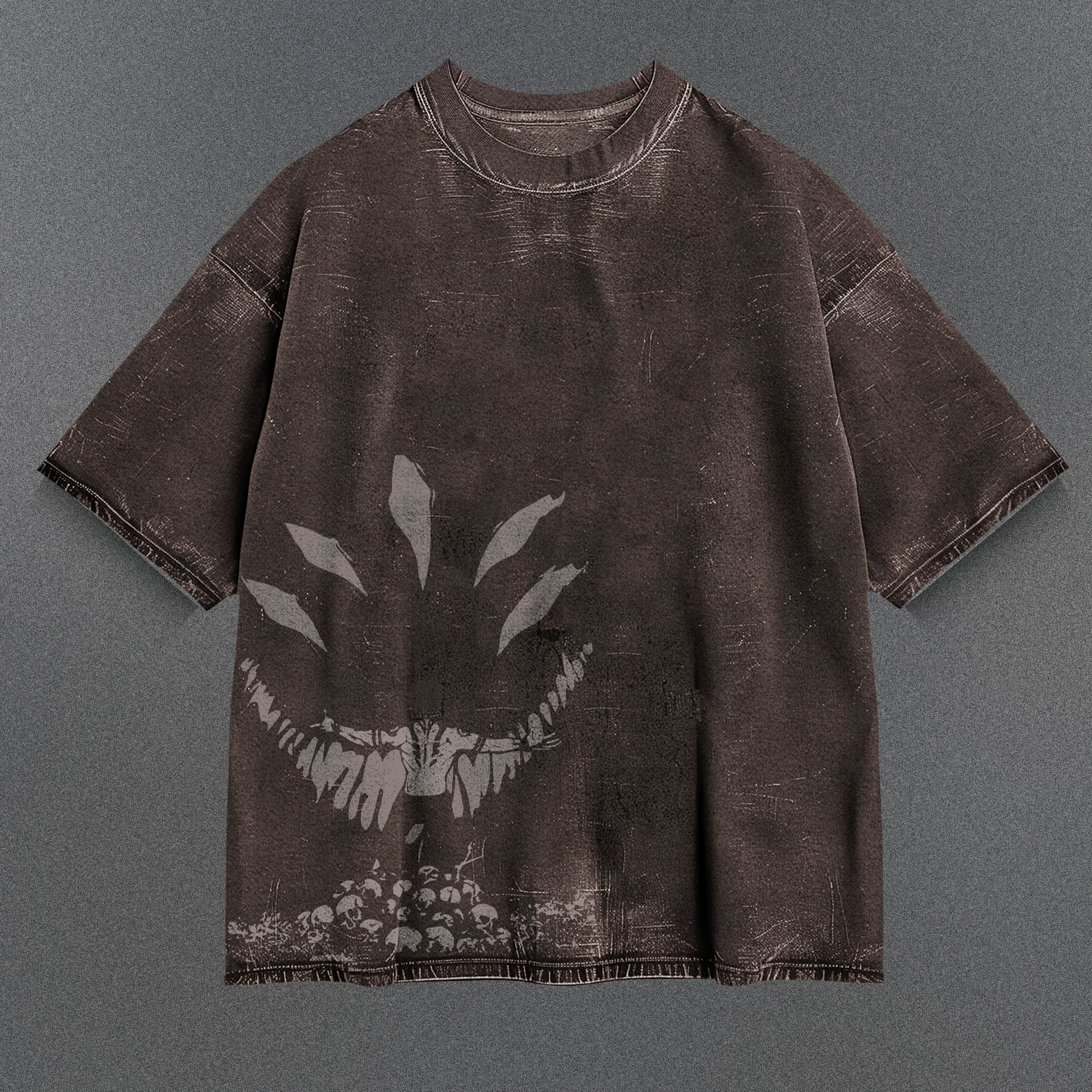 Jujutsu Kaisen Minimalist Brown Washed T-Shirt