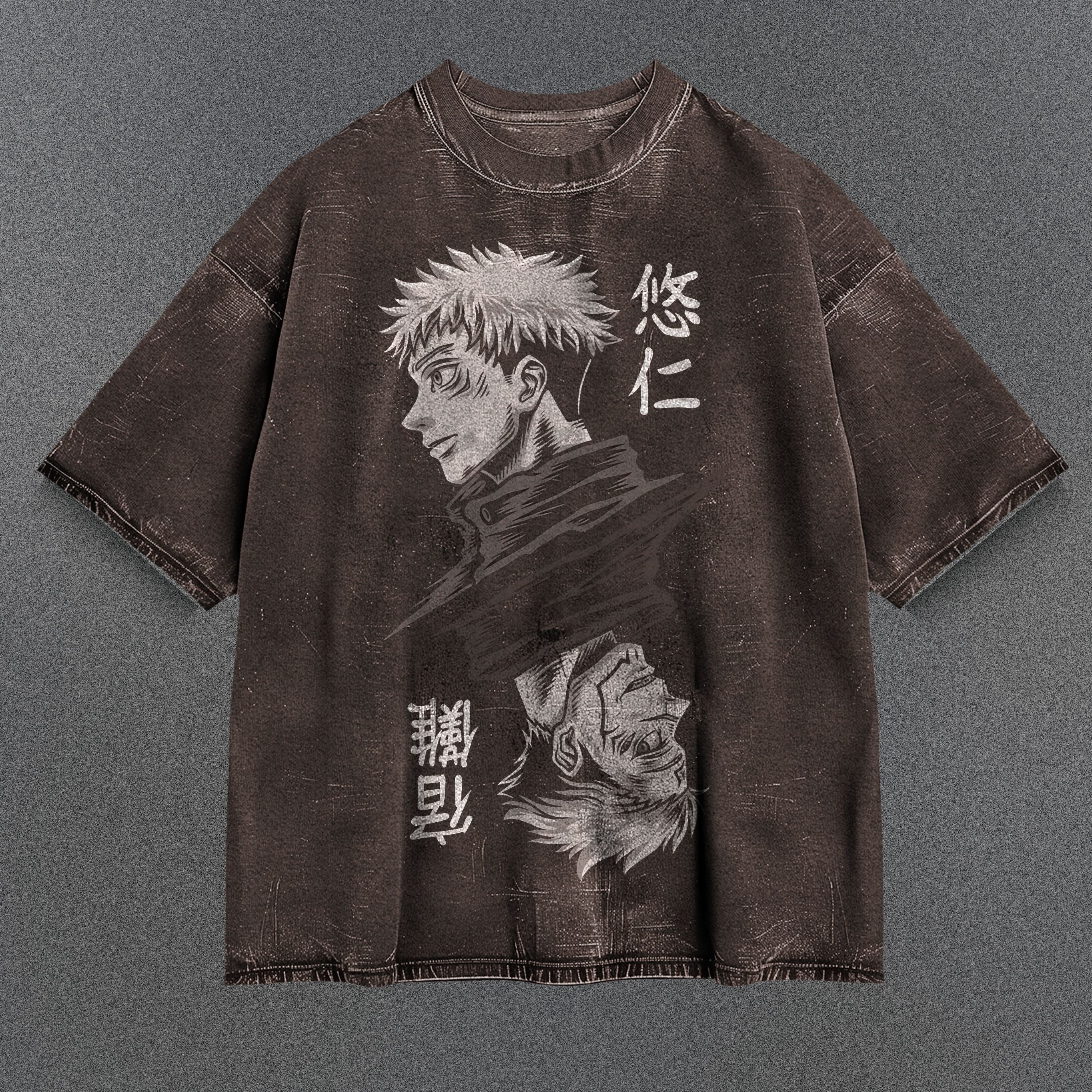 Jujutsu Kaisen Sleek Brown Washed T-Shirt