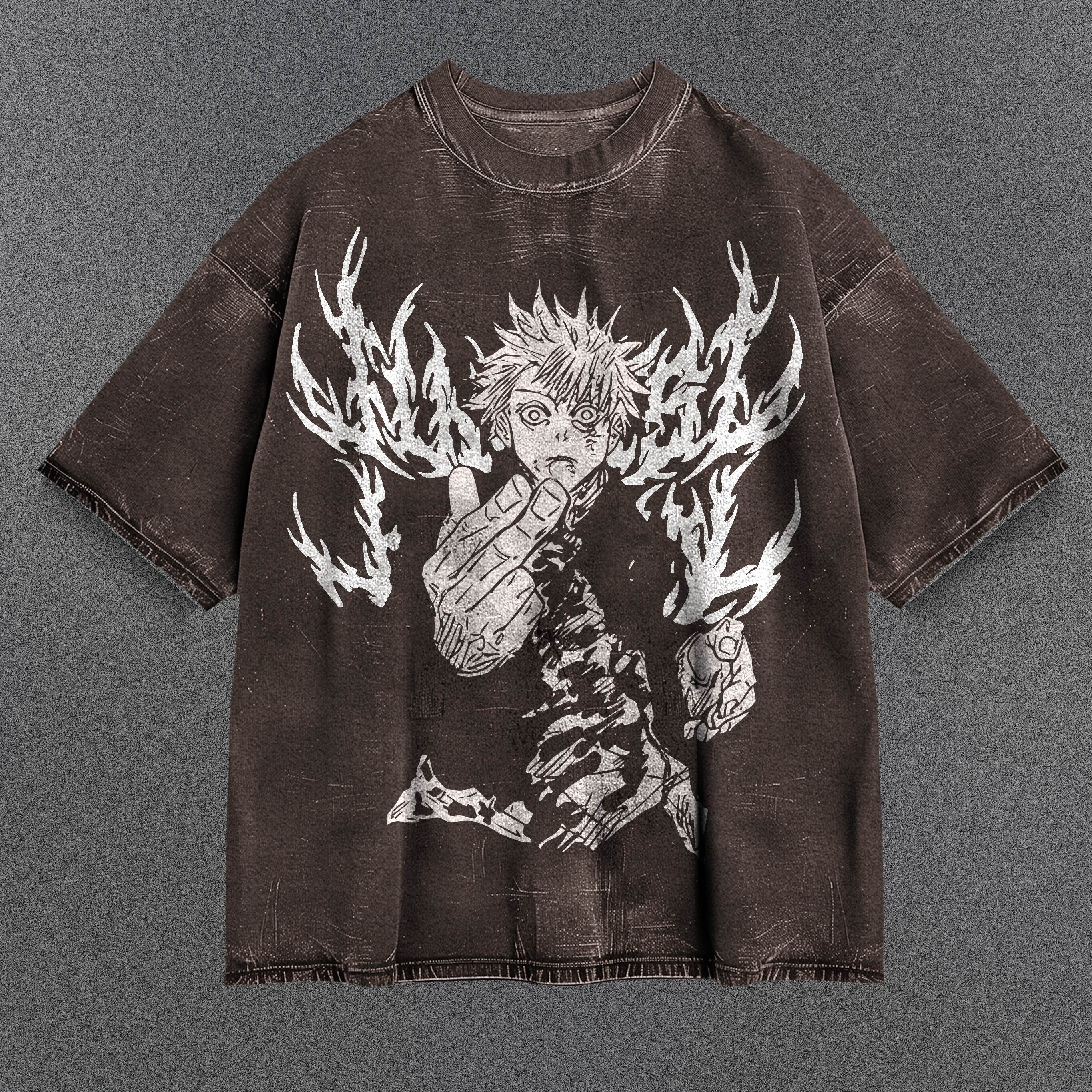 Jujutsu Kaisen Bold Brown Washed T-Shirt