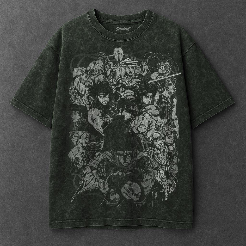 Jojo Premium Roomy Vintage Green Washed T-Shirt
