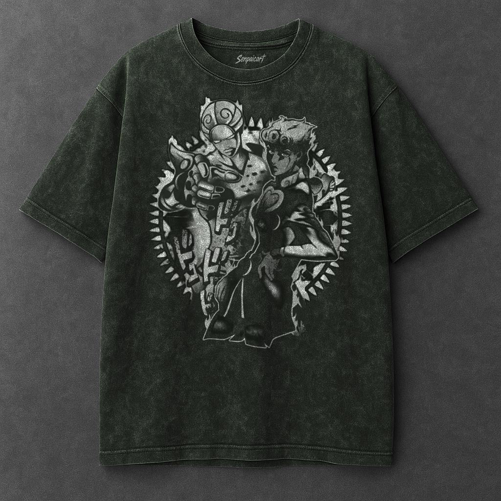 Jojo Premium Oversized Vintage Green Washed T-Shirt
