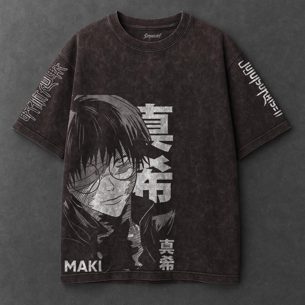 Jujutsu Kaisen Premium Lightweight Brown Washed T-Shirt