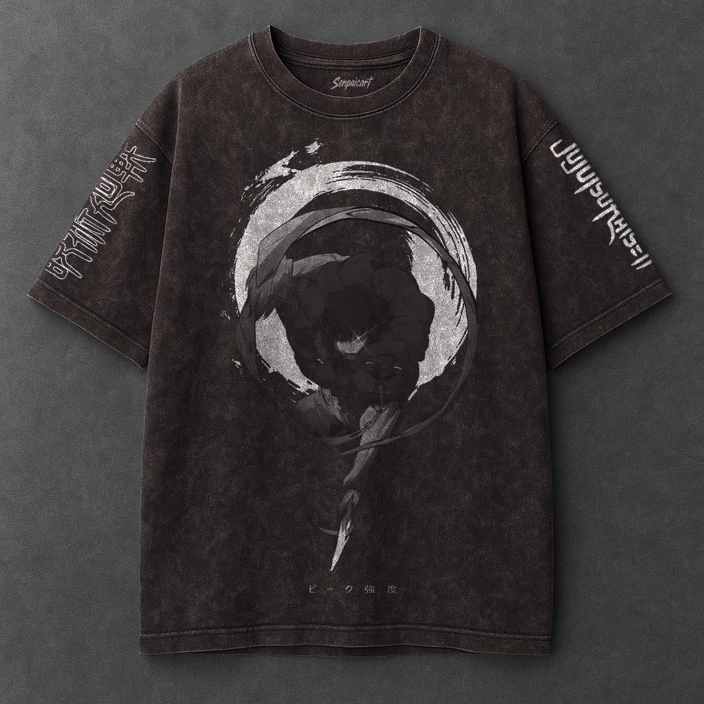 Jujutsu Kaisen Premium Soft Brown Washed T-Shirt