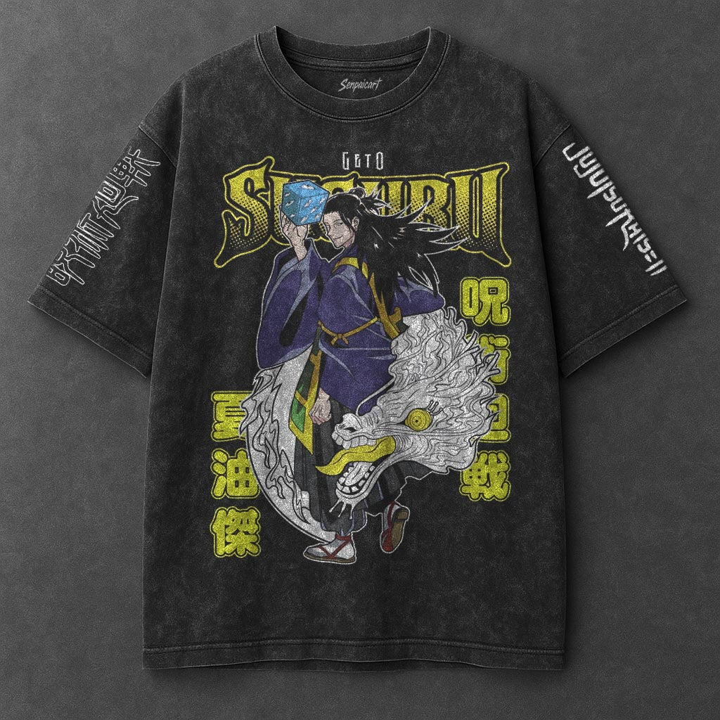 Jujutsu Kaisen Premium Airy Black Washed T-Shirt