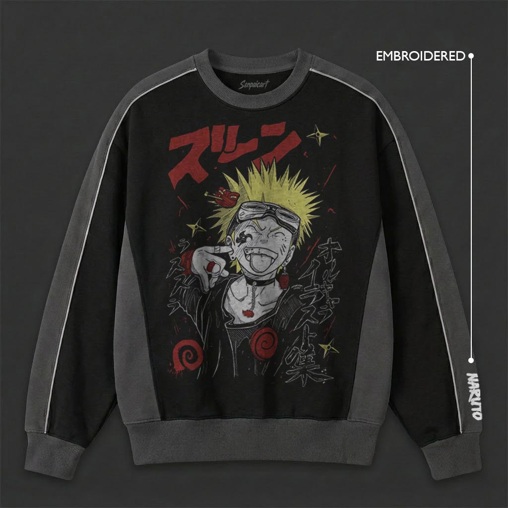 Naruto Premium Black Grey Sweatshirt