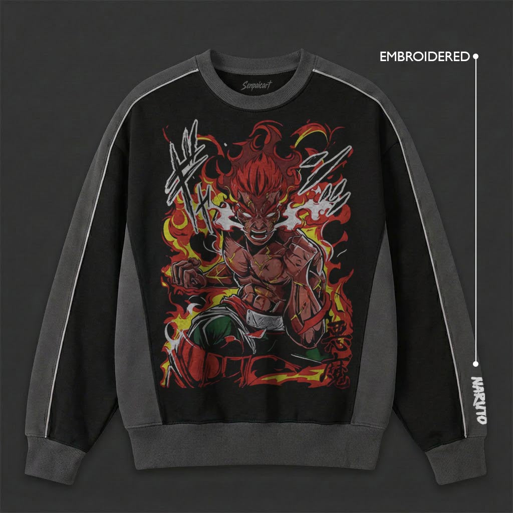 Naruto Bold Black Grey Sweatshirt