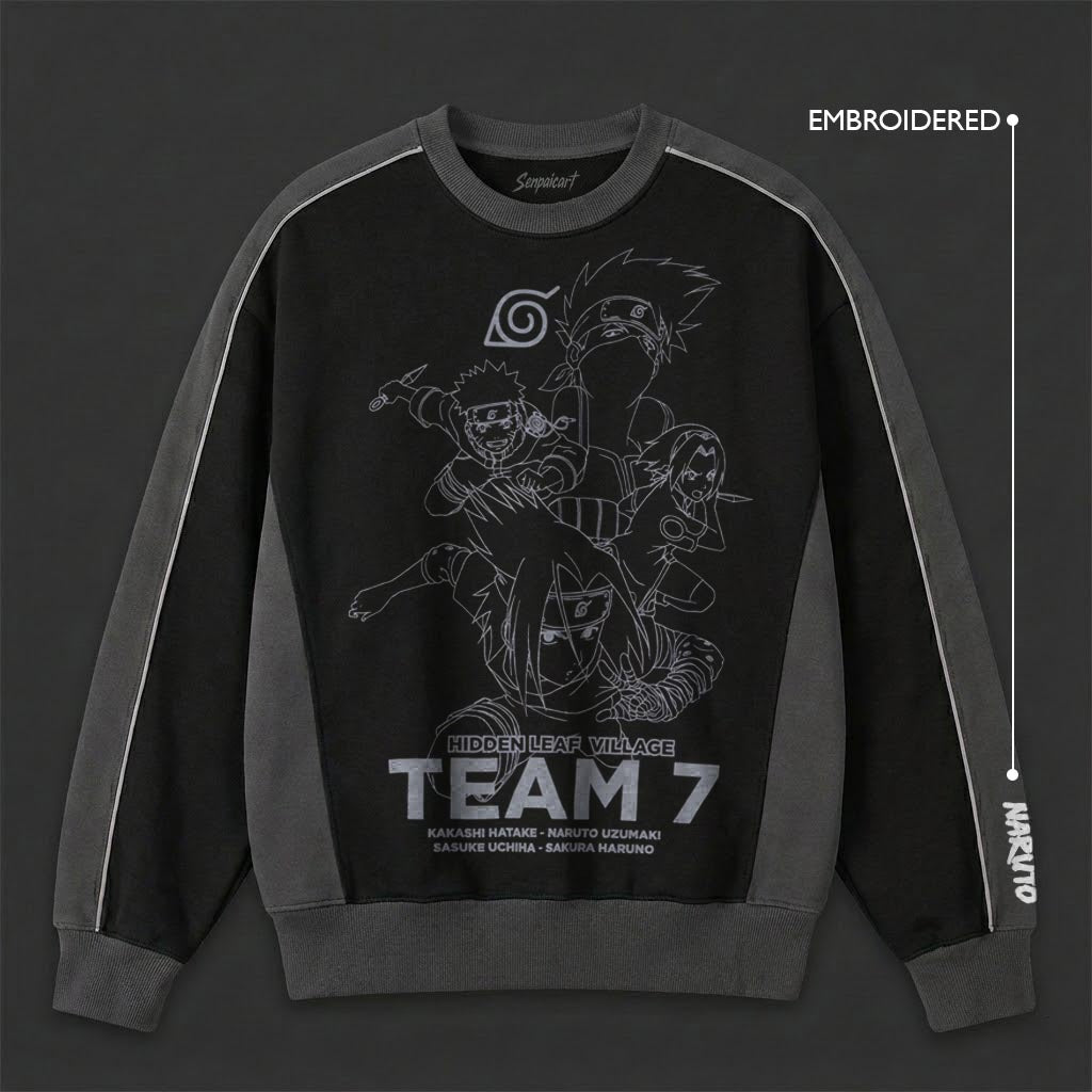 Naruto Clean Black Grey Sweatshirt