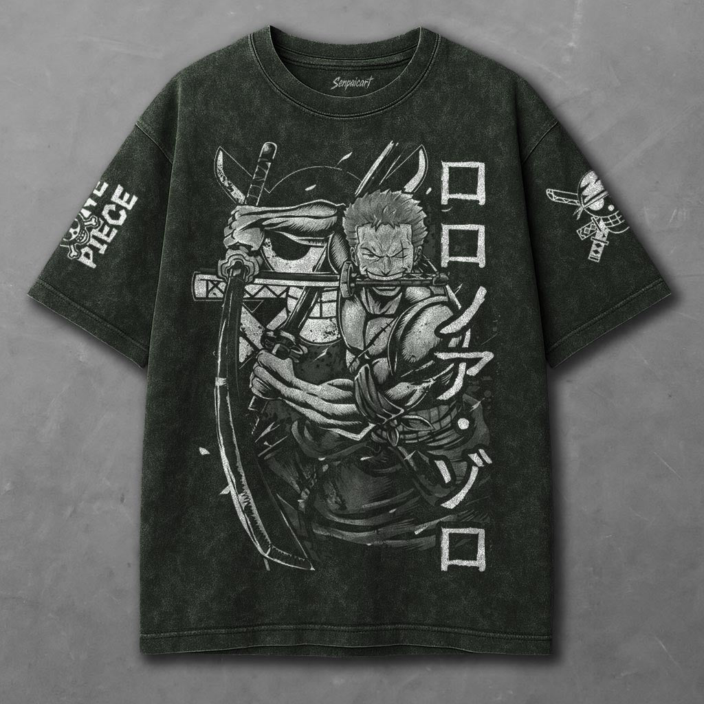 One Piece Billowy Green Washed T-shirt