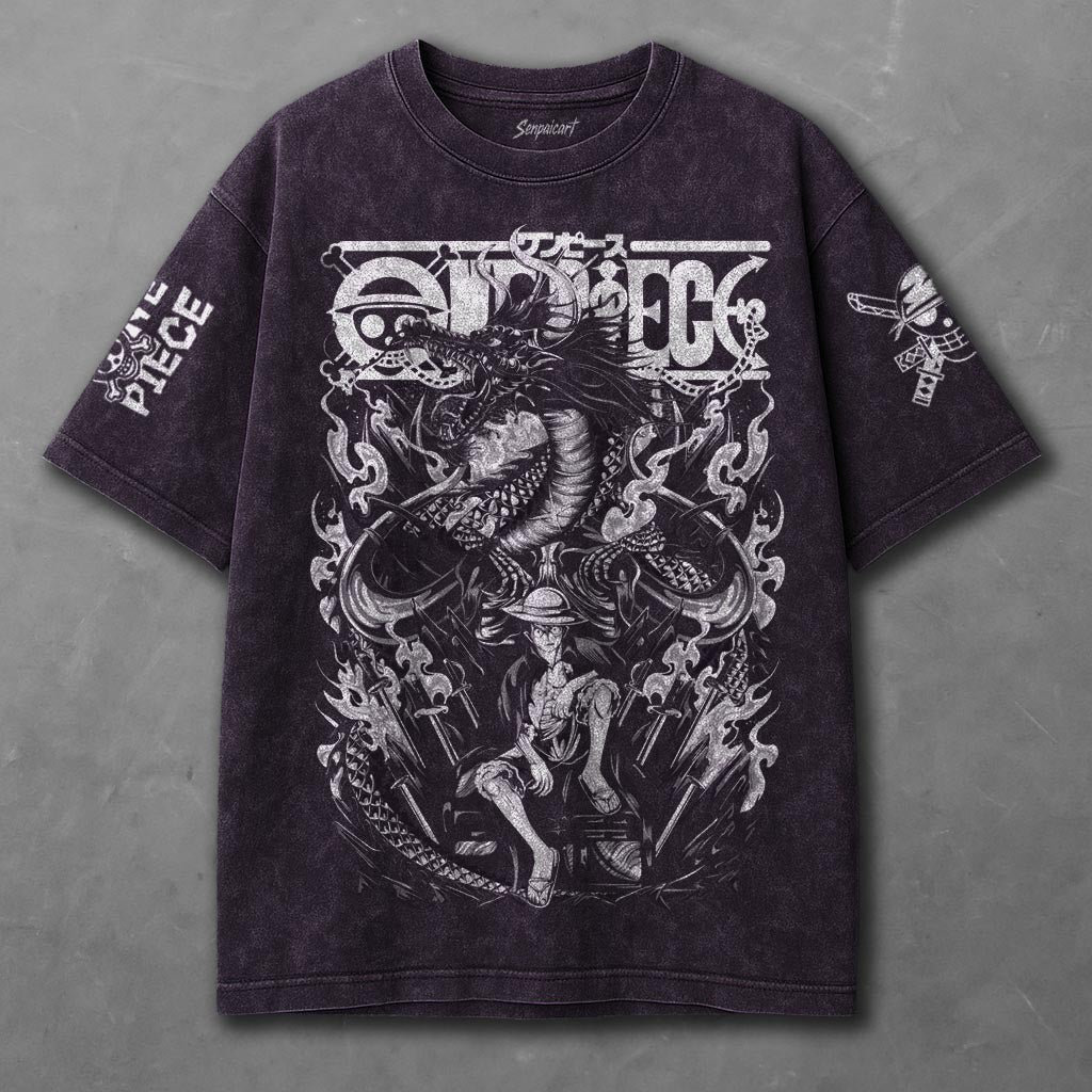 One Piece Effortless Violet Washed T-shirt