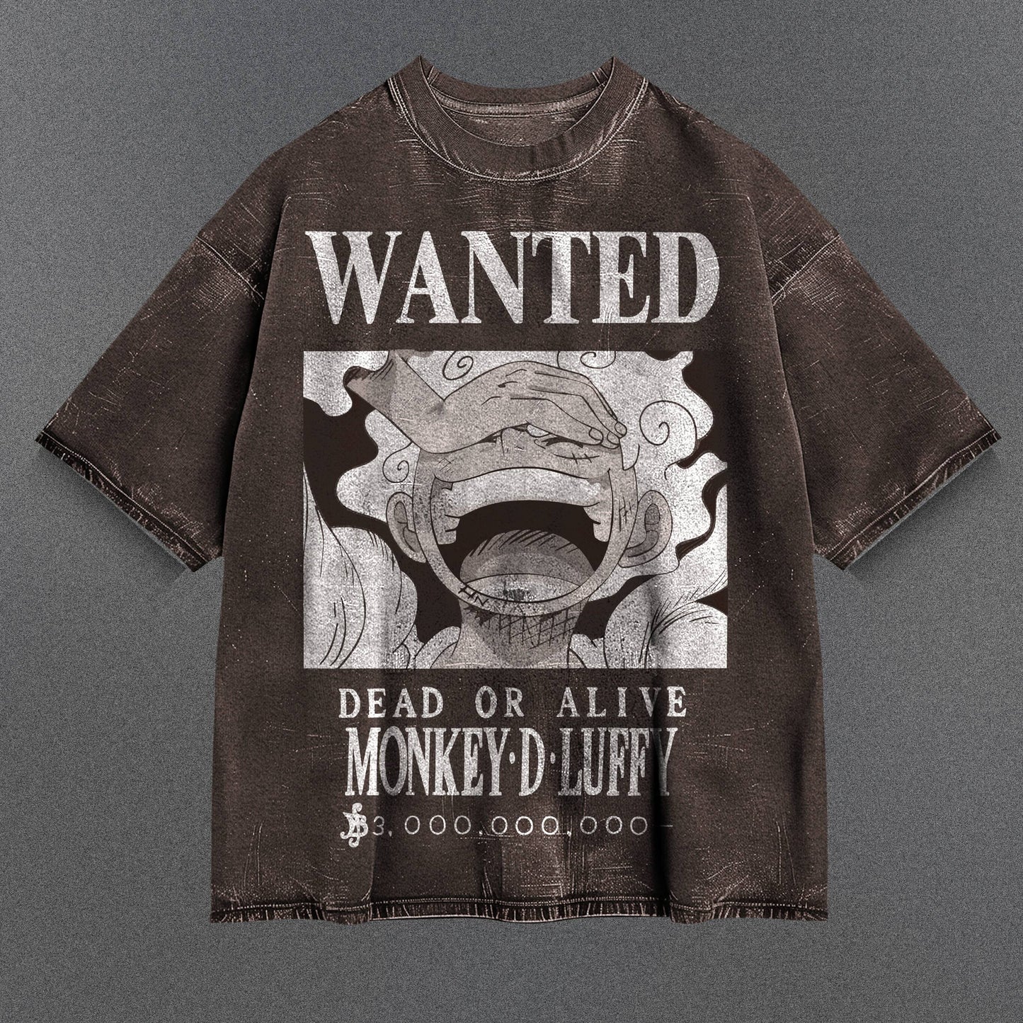 One Piece Sleek Brown Washed T-Shirt