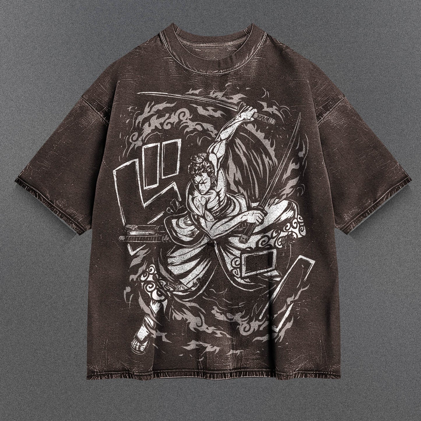 One Piece Cozy Brown Washed T-Shirt
