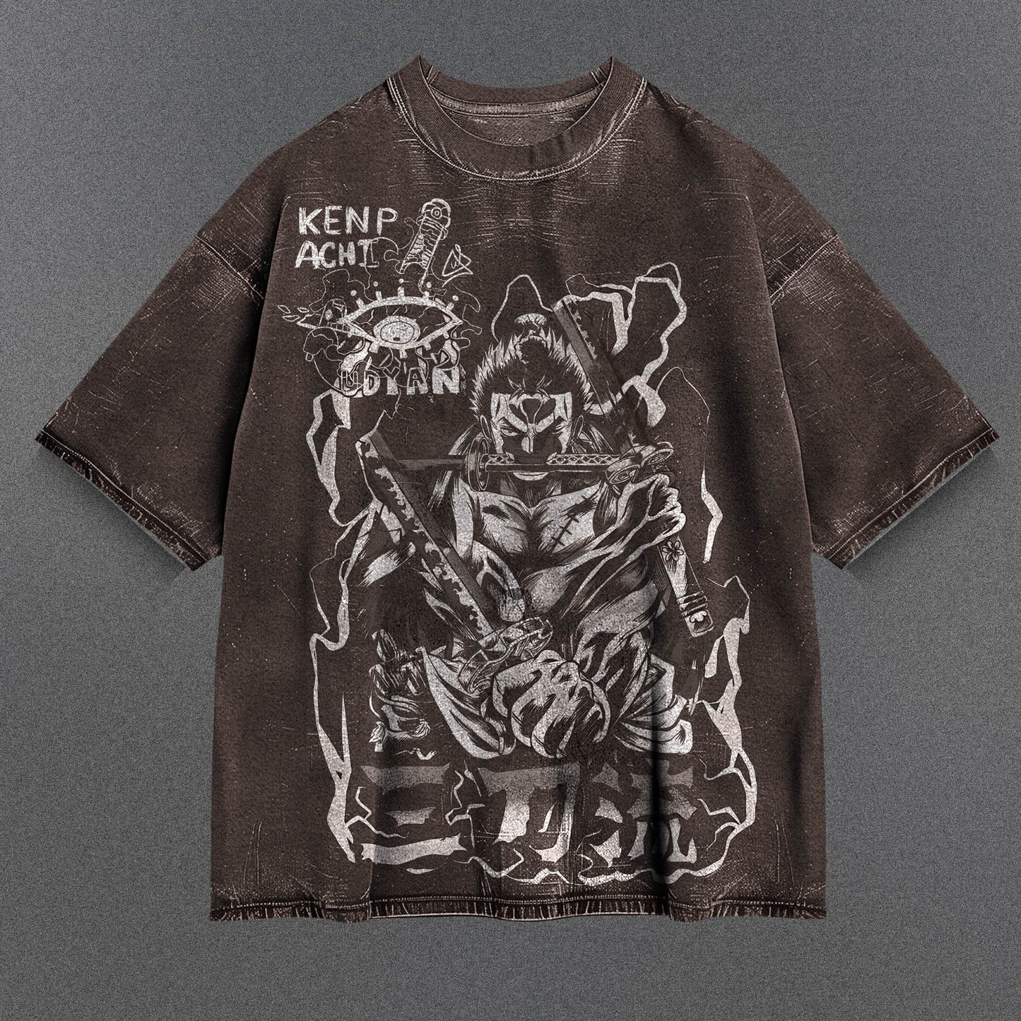 One Piece Relaxed Brown Washed T-Shirt