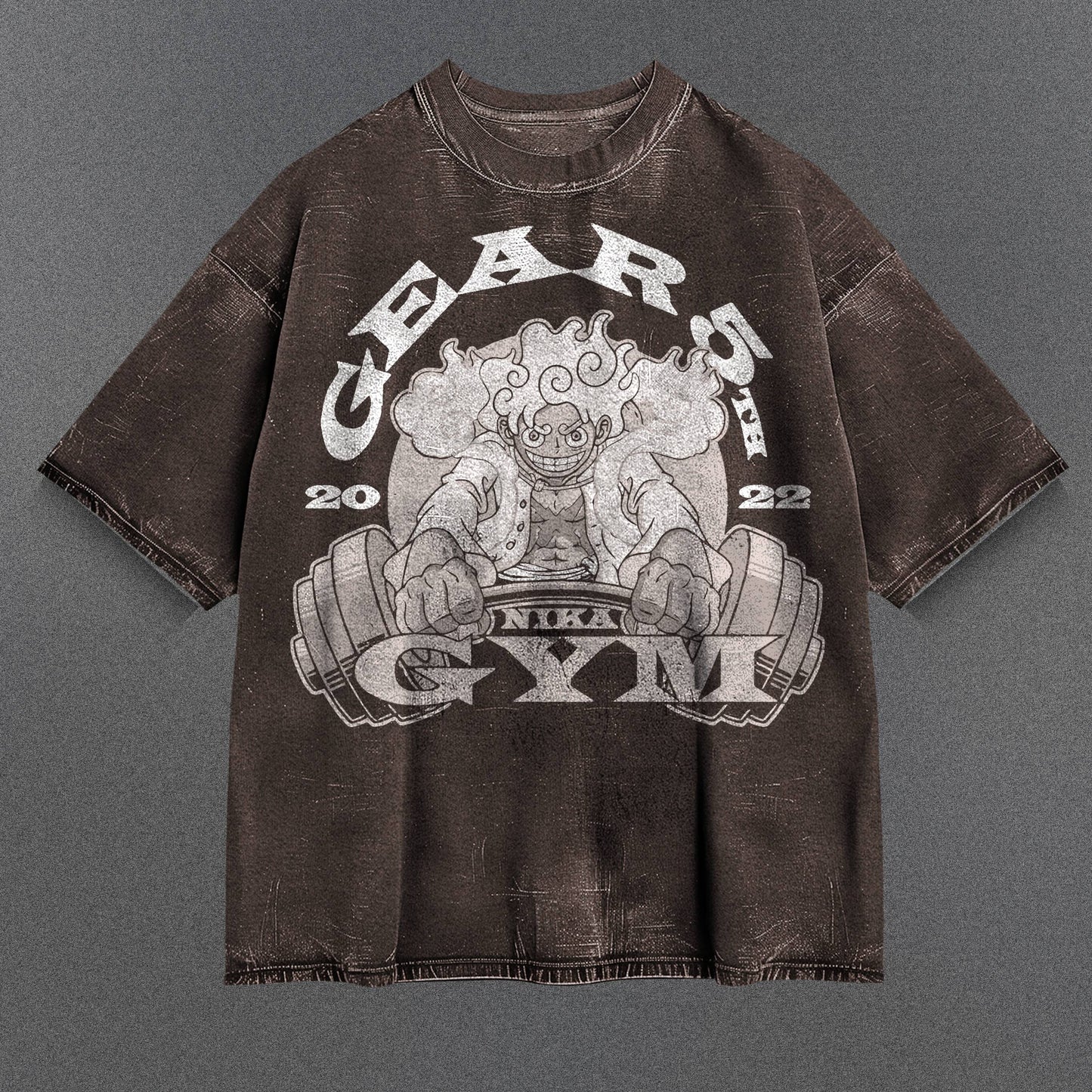 One Piece Smooth Brown Washed T-Shirt