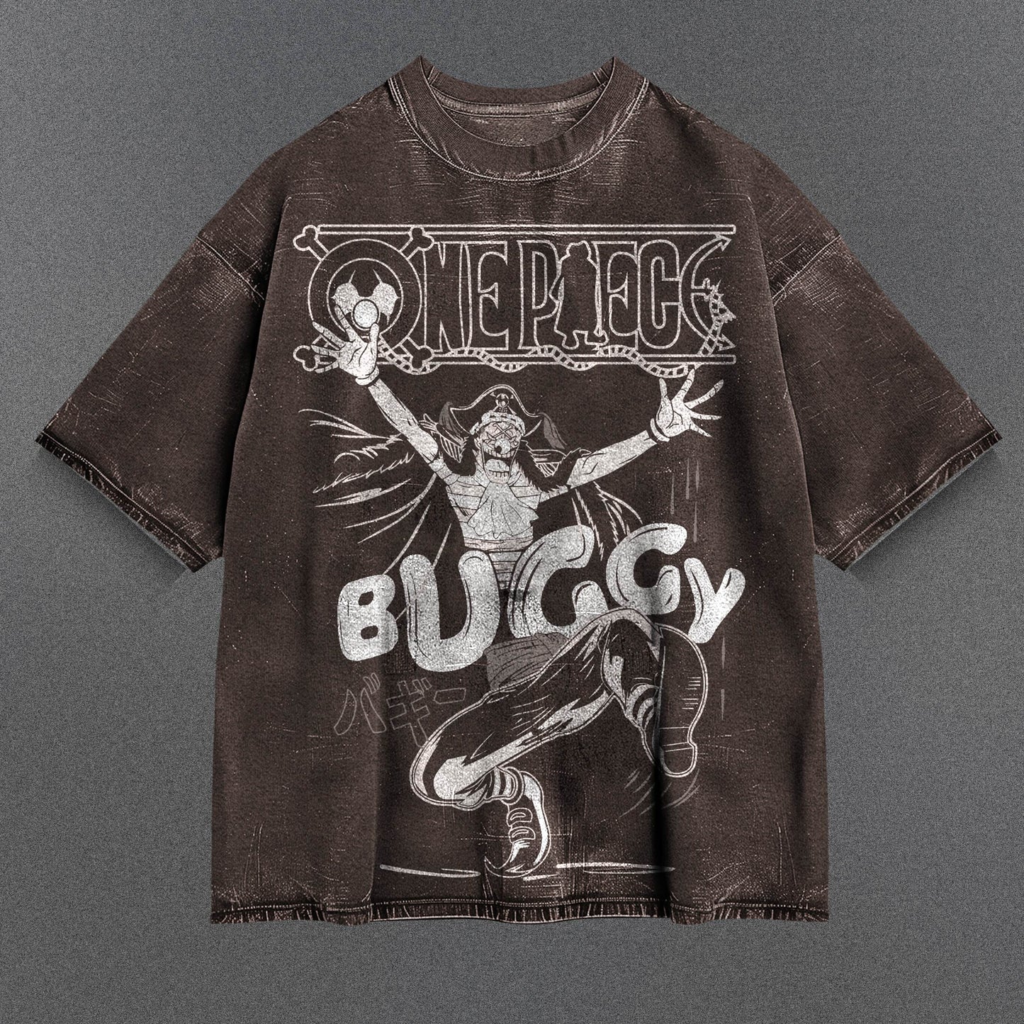 One Piece Chic Brown Washed T-Shirt