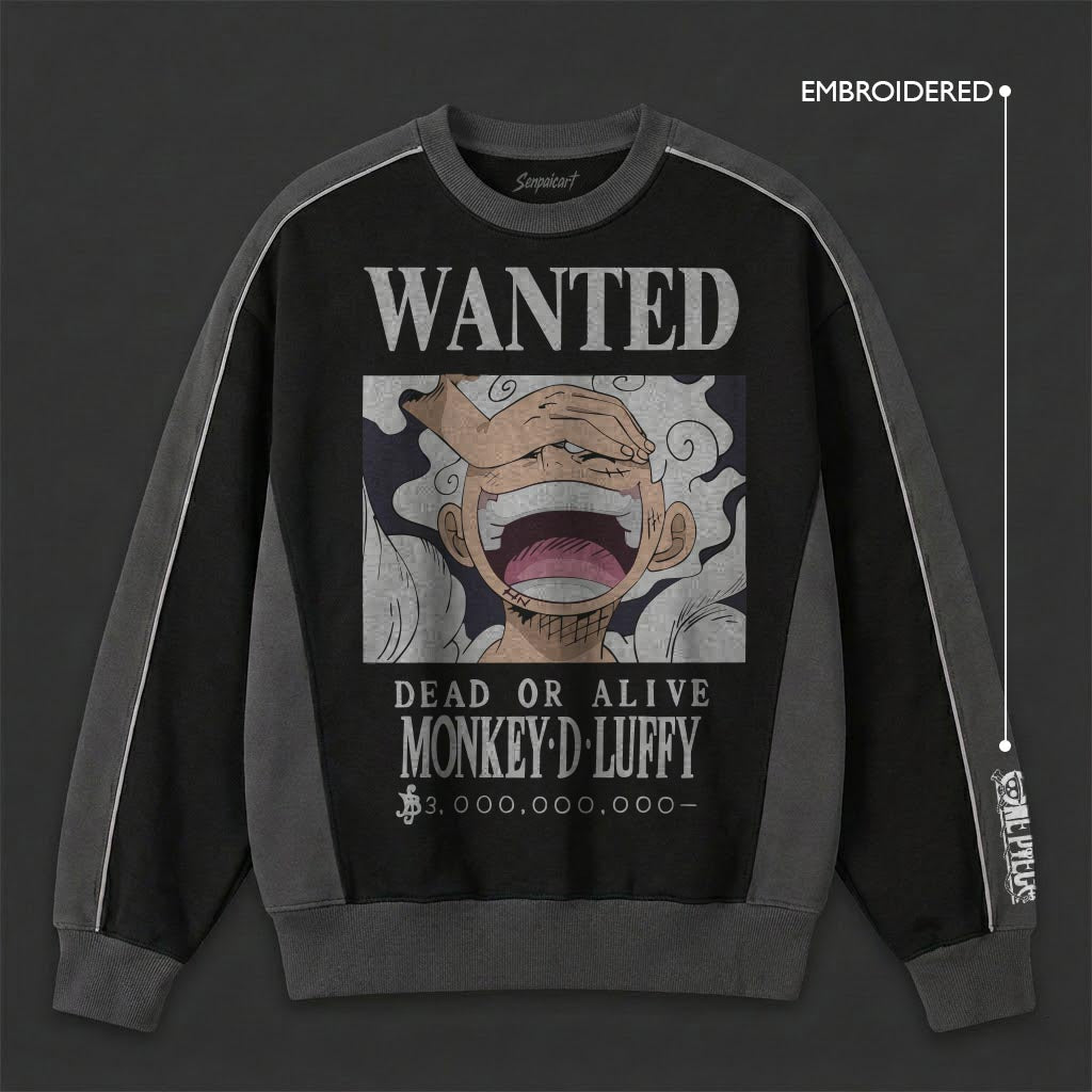 One Piece Elevated Black Grey Sweatshirt