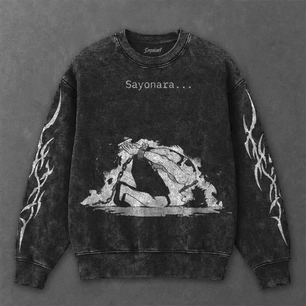 One Piece Essential Timeless Black Washed Sweatshirt