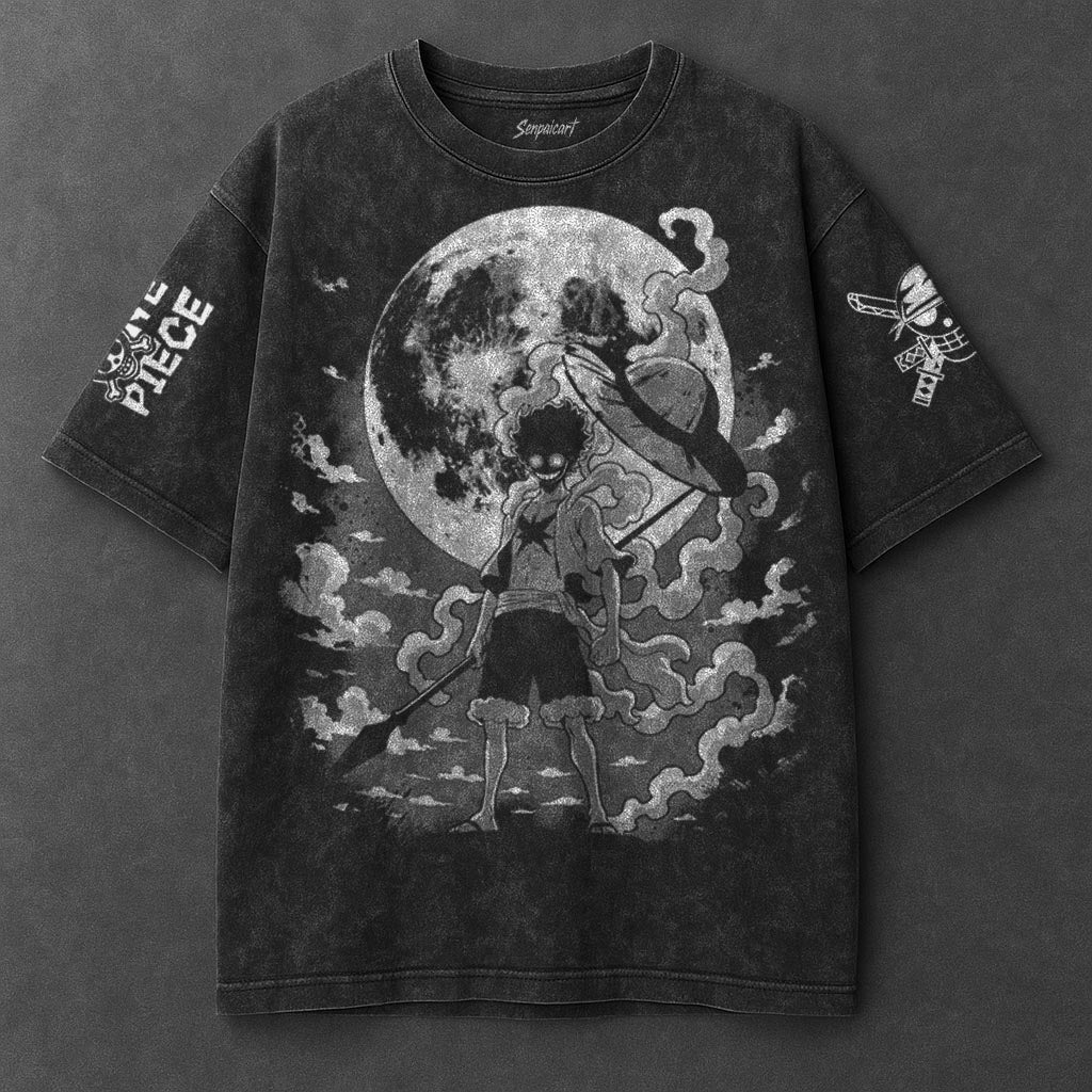 One Piece Essential Minimal Black Washed T-Shirt